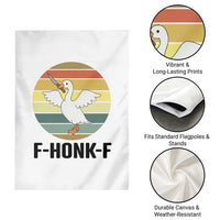 F Honk F Goose With Knife Garden Flag Funny Chaotic Meme Gift - Wonder Print Shop