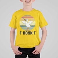 F Honk F Goose With Knife T Shirt For Kid Funny Chaotic Meme Gift - Wonder Print Shop