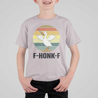 F Honk F Goose With Knife T Shirt For Kid Funny Chaotic Meme Gift - Wonder Print Shop