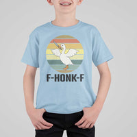 F Honk F Goose With Knife T Shirt For Kid Funny Chaotic Meme Gift - Wonder Print Shop