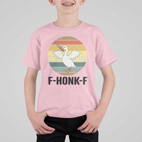 F Honk F Goose With Knife T Shirt For Kid Funny Chaotic Meme Gift - Wonder Print Shop