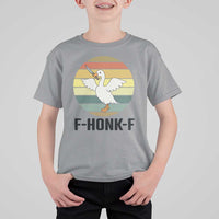 F Honk F Goose With Knife T Shirt For Kid Funny Chaotic Meme Gift - Wonder Print Shop
