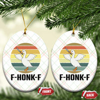 F Honk F Goose With Knife Ceramic Ornament Funny Chaotic Meme Gift - Wonder Print Shop