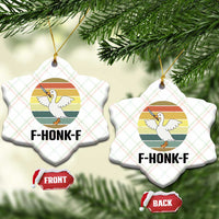 F Honk F Goose With Knife Ceramic Ornament Funny Chaotic Meme Gift - Wonder Print Shop