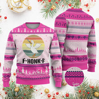 F Honk F Goose With Knife Ugly Christmas Sweater Funny Chaotic Meme Gift - Wonder Print Shop