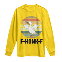 F Honk F Goose With Knife Long Sleeve Shirt Funny Chaotic Meme Gift - Wonder Print Shop