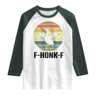 F Honk F Goose With Knife Raglan Shirt Funny Chaotic Meme Gift - Wonder Print Shop