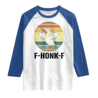 F Honk F Goose With Knife Raglan Shirt Funny Chaotic Meme Gift - Wonder Print Shop