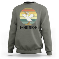 F Honk F Goose With Knife Sweatshirt Funny Chaotic Meme Gift - Wonder Print Shop