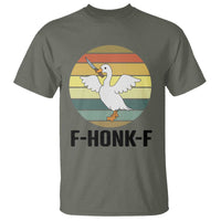 F Honk F Goose With Knife T Shirt Funny Chaotic Meme Gift - Wonder Print Shop
