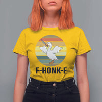 F Honk F Goose With Knife T Shirt For Women Funny Chaotic Meme Gift - Wonder Print Shop