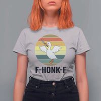 F Honk F Goose With Knife T Shirt For Women Funny Chaotic Meme Gift - Wonder Print Shop