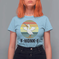 F Honk F Goose With Knife T Shirt For Women Funny Chaotic Meme Gift - Wonder Print Shop
