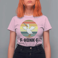 F Honk F Goose With Knife T Shirt For Women Funny Chaotic Meme Gift - Wonder Print Shop