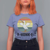 F Honk F Goose With Knife T Shirt For Women Funny Chaotic Meme Gift - Wonder Print Shop
