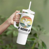 F Honk F Goose With Knife Tumbler With Handle Funny Chaotic Meme Gift - Wonder Print Shop