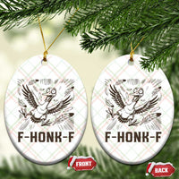 F Honk F Goose Lover Ceramic Ornament Funny Silly Chaotic Gift - Wonder Print Shop