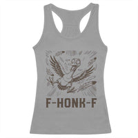 F Honk F Goose Lover Racerback Tank Top Funny Silly Chaotic Gift - Wonder Print Shop