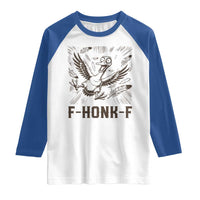 F Honk F Goose Lover Raglan Shirt Funny Silly Chaotic Gift - Wonder Print Shop