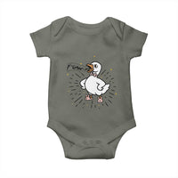 F Caw F Grumpy Goose Baby Onesie Funny Attitude Meme Gift - Wonder Print Shop