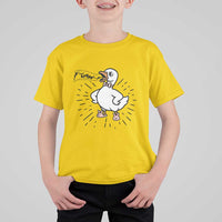 F Caw F Grumpy Goose T Shirt For Kid Funny Attitude Meme Gift - Wonder Print Shop