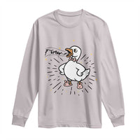 F Caw F Grumpy Goose Long Sleeve Shirt Funny Attitude Meme Gift - Wonder Print Shop