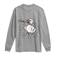 F Caw F Grumpy Goose Long Sleeve Shirt Funny Attitude Meme Gift - Wonder Print Shop