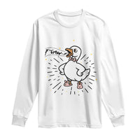 F Caw F Grumpy Goose Long Sleeve Shirt Funny Attitude Meme Gift - Wonder Print Shop