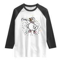 F Caw F Grumpy Goose Raglan Shirt Funny Attitude Meme Gift - Wonder Print Shop