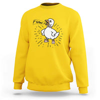 F Caw F Grumpy Goose Sweatshirt Funny Attitude Meme Gift - Wonder Print Shop