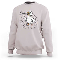 F Caw F Grumpy Goose Sweatshirt Funny Attitude Meme Gift - Wonder Print Shop