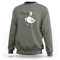 F Caw F Grumpy Goose Sweatshirt Funny Attitude Meme Gift - Wonder Print Shop