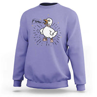 F Caw F Grumpy Goose Sweatshirt Funny Attitude Meme Gift - Wonder Print Shop