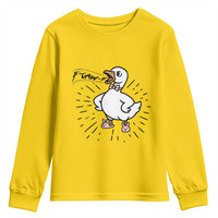 F Caw F Grumpy Goose Youth Sweatshirt Funny Attitude Meme Gift - Wonder Print Shop