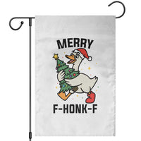 Merry F Caw F Goose Garden Flag Funny Christmas Gift - Wonder Print Shop