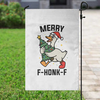Merry F Caw F Goose Garden Flag Funny Christmas Gift - Wonder Print Shop