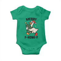 Merry F Caw F Goose Baby Onesie Funny Christmas Gift - Wonder Print Shop
