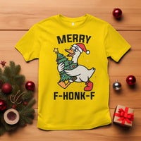 Merry F Caw F Goose T Shirt Funny Christmas Gift - Wonder Print Shop