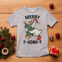 Merry F Caw F Goose T Shirt Funny Christmas Gift - Wonder Print Shop