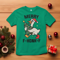 Merry F Caw F Goose T Shirt Funny Christmas Gift - Wonder Print Shop
