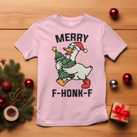 Merry F Caw F Goose T Shirt Funny Christmas Gift - Wonder Print Shop