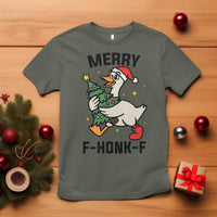 Merry F Caw F Goose T Shirt Funny Christmas Gift - Wonder Print Shop