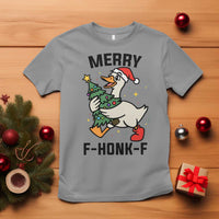 Merry F Caw F Goose T Shirt Funny Christmas Gift - Wonder Print Shop