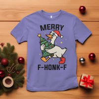 Merry F Caw F Goose T Shirt Funny Christmas Gift - Wonder Print Shop
