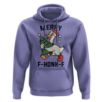 Merry F Caw F Goose Hoodie Funny Christmas Gift - Wonder Print Shop