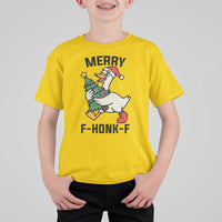 Merry F Caw F Goose T Shirt For Kid Funny Christmas Gift - Wonder Print Shop