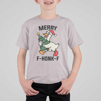 Merry F Caw F Goose T Shirt For Kid Funny Christmas Gift - Wonder Print Shop
