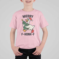 Merry F Caw F Goose T Shirt For Kid Funny Christmas Gift - Wonder Print Shop