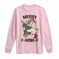 Merry F Caw F Goose Long Sleeve Shirt Funny Christmas Gift - Wonder Print Shop