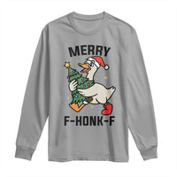 Merry F Caw F Goose Long Sleeve Shirt Funny Christmas Gift - Wonder Print Shop